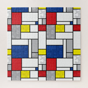 Mondrian Retro Kreise Minimalistischer De Stijl Mo