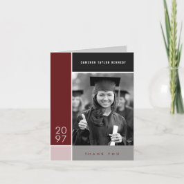 Mondrian Simple Color Blocks Abschluss Foto Dankeskarte