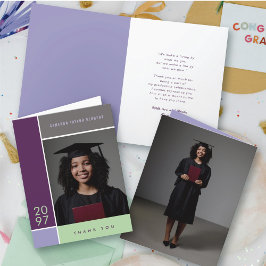 Mondrian Simple Color Blocks Abschluss Foto Dankeskarte