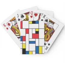 Mondrian spielt Karten.