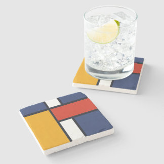 Mondrian Steinuntersetzer