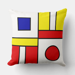 Mondrian-Stil abstrakte Kunst Kissen
