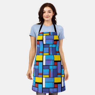 Mondrian-Stil-Kunst, Mondrian-Wellenfarben Schürze