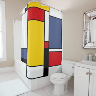 Mondrian Style Design Duschvorhang
