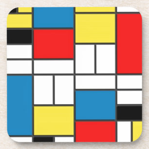 Mondrian Style Getränkeuntersetzer