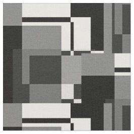 Mondrian Style Gray Abstrakt Modern Geometric Chic Stoff