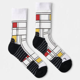 Mondrian Style Modern Art Socks Socken