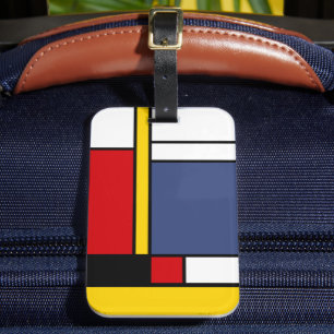 Mondrian Style Modernes Abstraktes Kunstdesign Gepäckanhänger