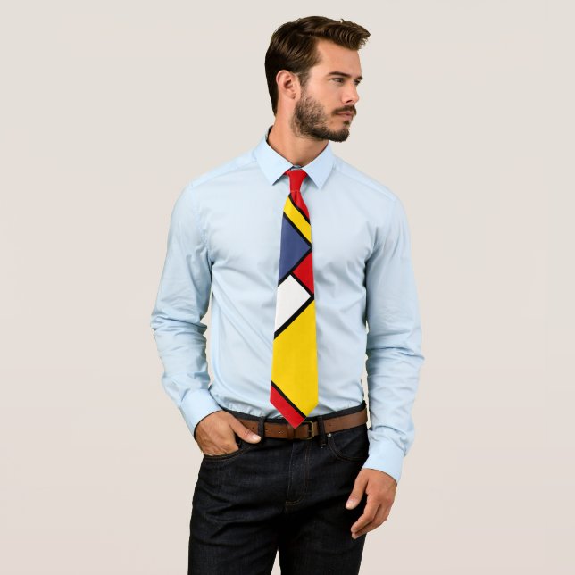 Mondrian Style Modernes Abstraktes Kunstdesign Krawatte (Beispiel)