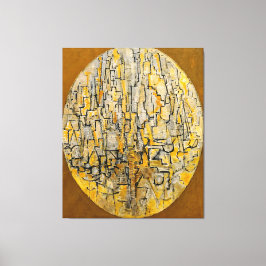 MONDRIAN - TABLEAU 3 COMP. in Oval (Bäume) - 1913 Leinwanddruck