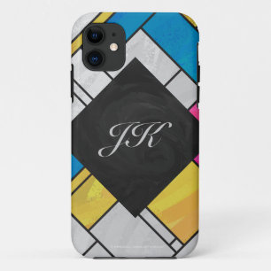 Mondrian Yellow Pink Blue Print Case-Mate iPhone Hülle