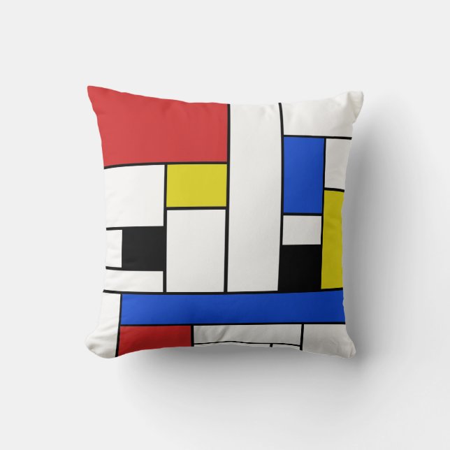 Mondrian zeichnet Wurfs-Kissen Kissen (Vorderseite)