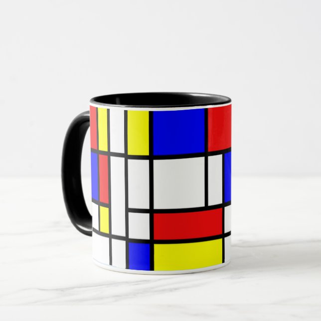 Mondrian - Zusammensetzung II - Tasse Art (Vorderseite Links)
