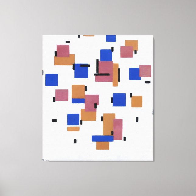 MONDRIAN - ZUSAMMENSETZUNG IN FARBE B - 1917 - LEINWANDDRUCK (Vorderseite)