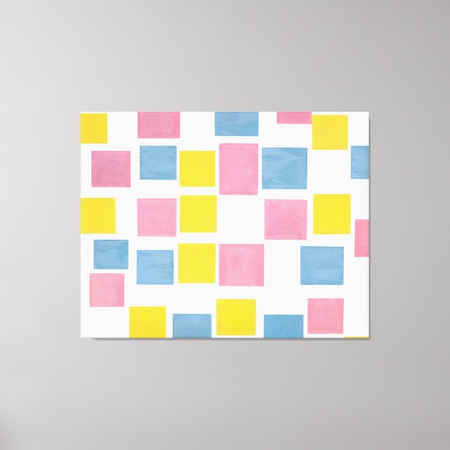 MONDRIAN - ZUSAMMENSETZUNG MIT FARBEN FLUGZEUG 2 - LEINWANDDRUCK (Vorderseite)