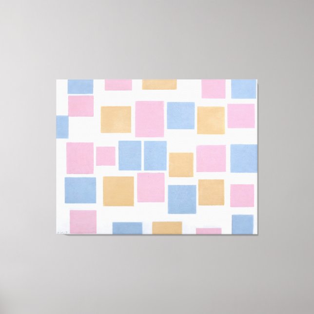 MONDRIAN - ZUSAMMENSETZUNG MIT FARBEN FLUGZEUG 3 - LEINWANDDRUCK (Vorderseite)