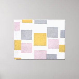 MONDRIAN - ZUSAMMENSETZUNG MIT FARBEN FLUGZEUG 5 - LEINWANDDRUCK