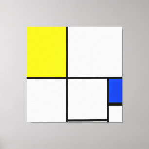 MONDRIAN - ZUSAMMENSETZUNG MIT GELB UND BLAU - 193 LEINWANDDRUCK