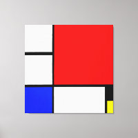 MONDRIAN - ZUSAMMENSETZUNG Nr. II mit RED BLUE YEL