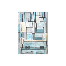 MONDRIAN - ZUSAMMENSETZUNG VI - 9 - BLAUE FAÇADE -