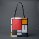 Mondrian - Zusammensetzung with large red plane Tasche<br><div class="desc">Komposition mit Grosses Rotes Flugzeug,  berühmtes Gemälde von Piet Mondrian</div>