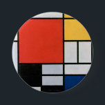 Mondrian's Zusammensetzung Rot, Gelb, Blau, Schwar Button<br><div class="desc">Zusammensetzung Rot, Gelb, Blau und Schwarz von Piet Mondrian (1921)</div>