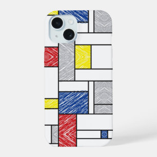 Mondrik Scribbles Minimaliste De Stijl Art Moderne