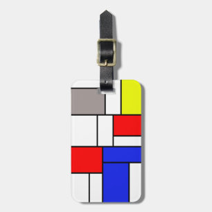 mondrischer Stil Gepäckanhänger