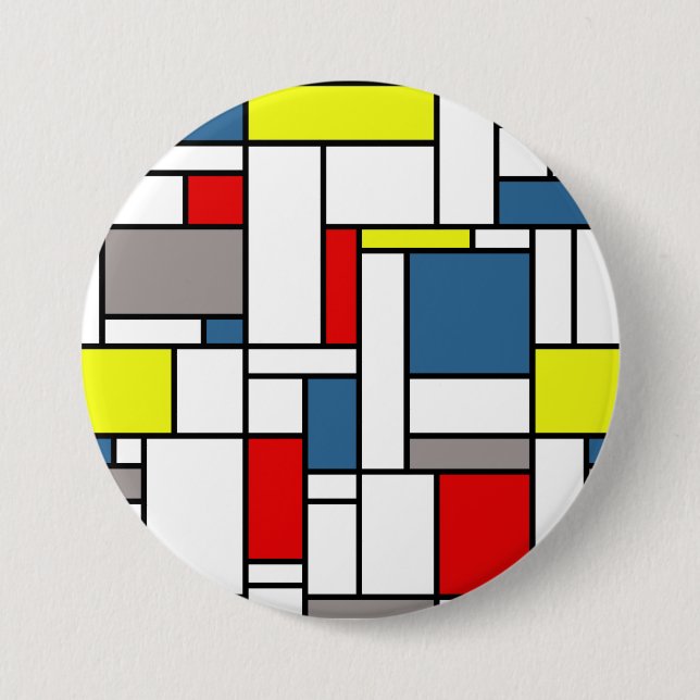 Mondrisches Design Button (Vorderseite)