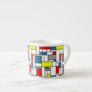 Mondrisches Design Espressotasse