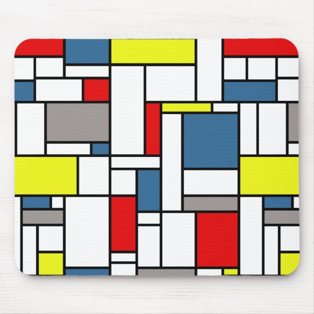 Mondrisches Design Mousepad (Vorne)