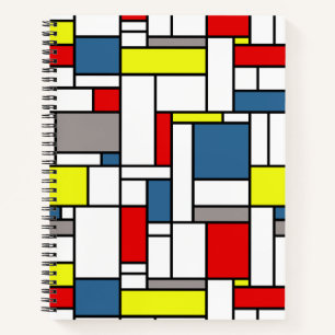 Mondrisches Design Notizbuch