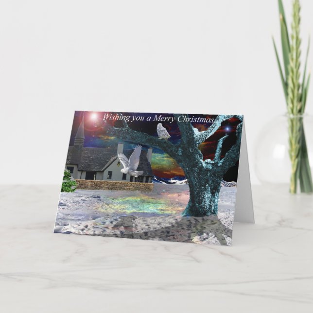 Mondschatten - Weihnachtskarte Feiertagskarte (Vorderseite)