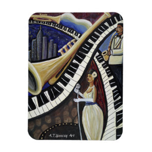 Mondschein-Jazz erstklassiger Flexi Magnet