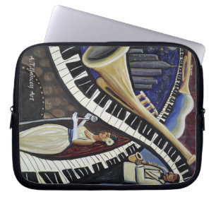 Mondschein-Jazz-Laptop-Hülse Laptopschutzhülle