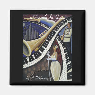 Mondschein-Jazz-Magnet Magnet