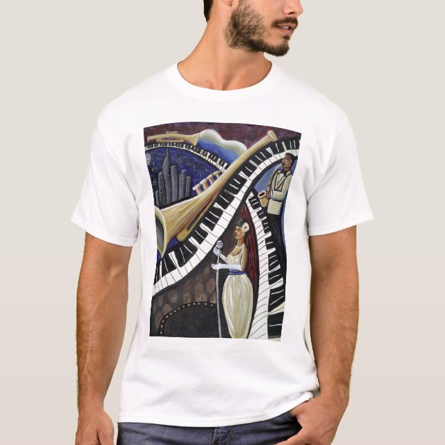 Mondschein-Jazz-T - Shirt (Vorderseite)