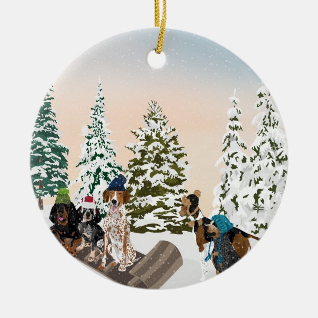 Mondschein Keramik Ornament (Vorne)