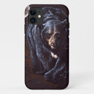 Mondschein-schwarzer Bär Case-Mate iPhone Hülle
