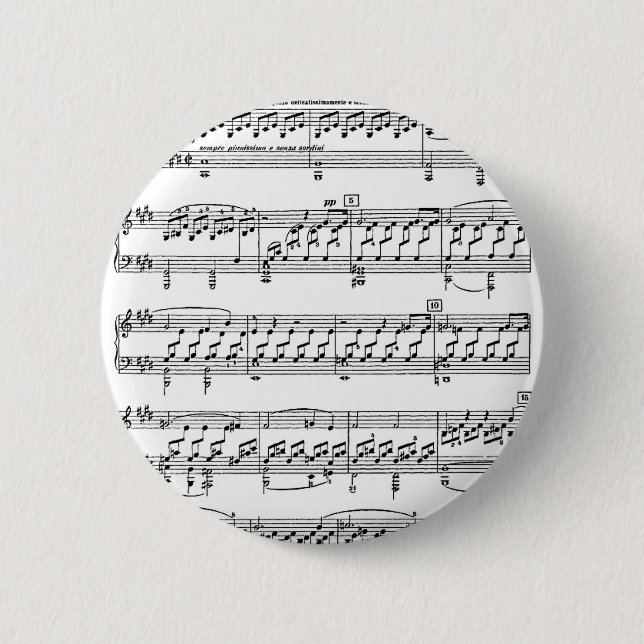 Mondschein-Sonate-Ludwig-Beethoven Button (Vorderseite)