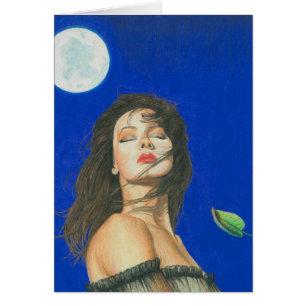 Mondschein-Tänzer-Kunst-Karte