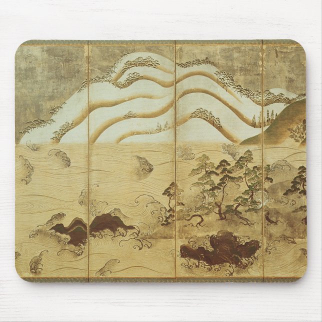 Mondschein-Winter-Landschaft Mousepad (Vorne)