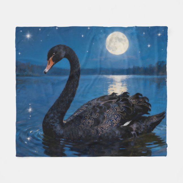 Mondschwimmen Fleecedecke (Vorderseite (Horizontal))