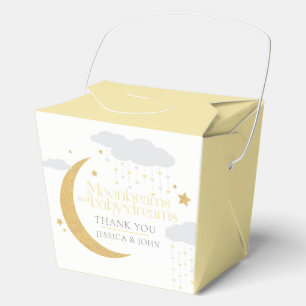 Mondstrahlen und Babyträume Baby Shower Gelb Geschenkschachtel