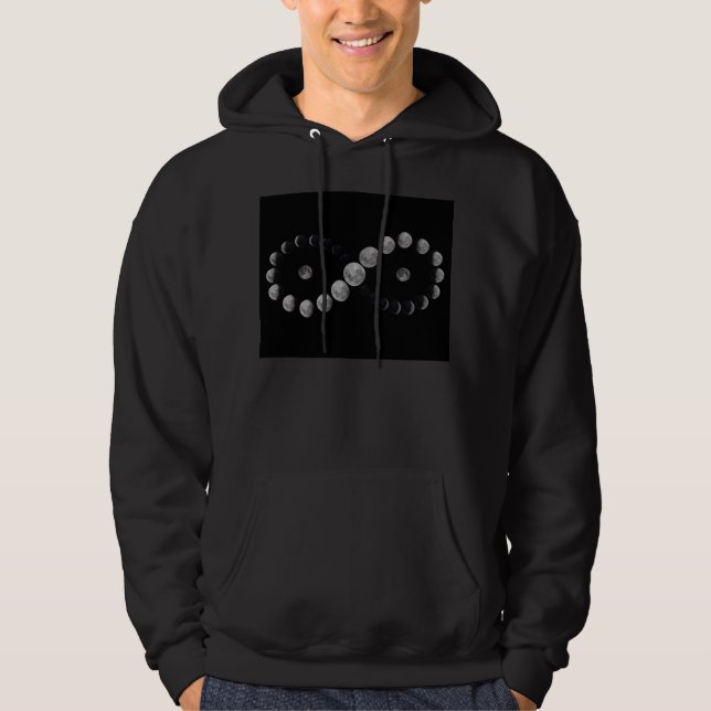 Mondsymbol in Unendlichkeit Hoodie (Vorderseite)
