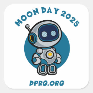 Mondtag 2025 DPRG.Org Quadratischer Aufkleber