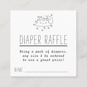 Mondu. Stern-Babyparty-Windelraffle-Karten Quadratische Visitenkarte