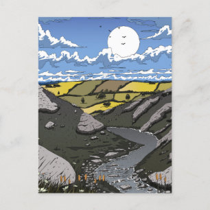 Mondübergang Feiertagspostkarte