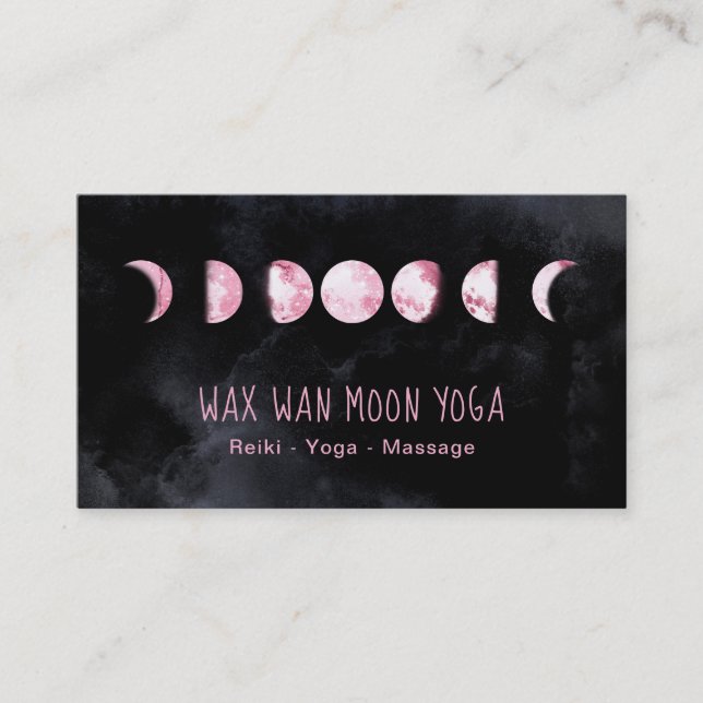 *~* Mondwachs: Vollrosa Mondphasen Luna Visitenkarte (Vorderseite)