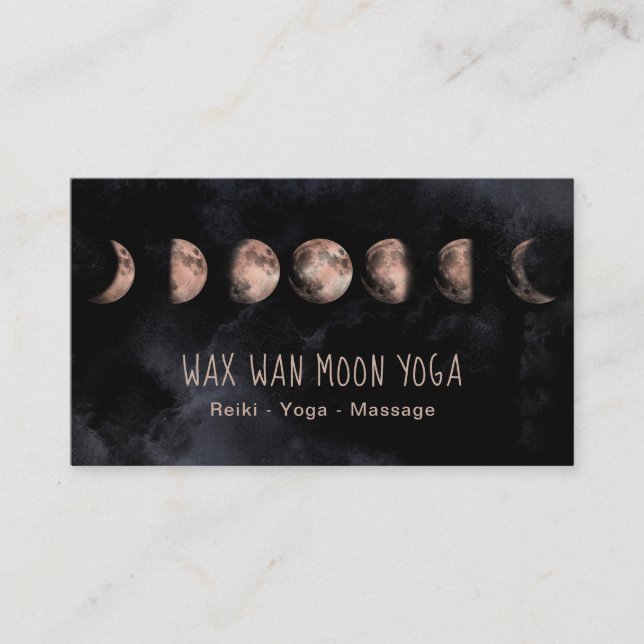 *~* Mondwachs wünscht vollständige ROSE GOLD-Mondp Visitenkarte (Vorderseite)